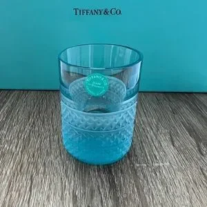 Blue diamond point shot glass